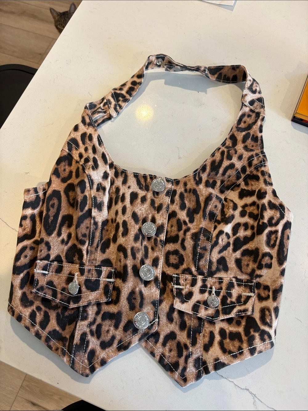 Megan Thee Stallion Leopard Print Set Top (1/2)